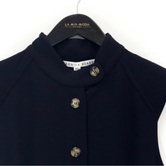 Veronica Beard Leigh ModButton-DownCrepe Dress 2 - Picture 2 of 2